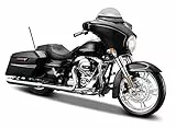Maisto Harley-Davidson 2015 Street Glide Special : Motorradmodell 1:12, mit Lenkung, beweglichem Ständer und frei rollenden Rädern, 17 cm, schwarz (532328)