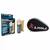 Donic-Schildkröt Tischtennis Reinigungsset & JOOLA 80505 Tischtennisschläger Hülle Pocket Double Tischtennishülle für 2 Wasserabweisende Tischtennistasche, Schwarz/Rot, 28 x 17 x 4 cm