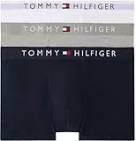 Tommy Hilfiger Herren Boxershorts Trunks Unterwäsche, Mehrfarbig (Grey Htr/White/Desert Sky), L