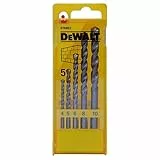 DEWALT Steinbohrer-Set DT6952 (5-teiliges Set in Kunststoffkassette - Ø 4, 5, 6, 8, 10 mm, geeignet für den Einsatz in Beton, Mauerwerk, Natur- und Kunststein, Ziegel)