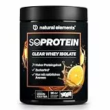 natural elements SoProtein Clear Whey Isolate 600g – Lemon Iced Tea Geschmack – Proteinpulver – erfrischender Protein-Shake – in Deutschland produziert & laborgeprüft