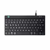 R-Go Tools Break Tastatur, Deutsches QWERTZ Layout, Mini Tastatur ohne nummernblock, Mit Pausenanzeige, Ergonomische compact Design, USB Kabelgebunden, Schwarz