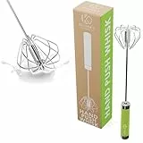 Oliver's Kitchen® Hand-Quirl - Automatischer Schneebesen - Müheloses Mixen, Schlagen, Aufschäumen, Rühren von Eiern, Butter, Sahne, Kaffee, Cocktails-| Keine Batterien - Platzsparend