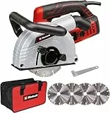 Einhell Mauernutfräse TE-MA 1700 (1.700 W, Schnittbreiteneinstellung bis 38 mm, Schnitttiefe bis 40 mm, Softstart, Überlastschutz, inkl. 4 Diamant-Trennscheiben)