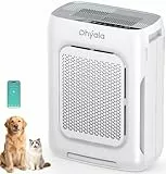 Dhyala Luftreiniger Allergiker Air Purifier HEPA Luftfilter mit waschbarem Doppelfilter, CADR 450m³/h, Smart WiFi, 20dB Schlafmodus, AQI Anzeige, Aroma, Timer, gegen Staub Pollen, Haustiere & Raucher