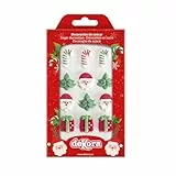 dekora – Zuckerfiguren Weihnachten 2D, 12 Stück, essbare Dekoration für Cupcakes, Plätzchen und Torten, festliche Designs aus Zucker