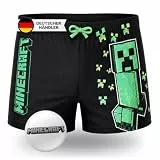 Minecraft Badehose Jungen mit Creeper Motiv I Größe 134 I schnelltrocknend