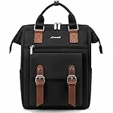 LOVEVOOK Rucksack Damen Klein, Wasserdicht Kleiner Rucksack Damen-rucksackhandtaschen Cityrucksack, Mini Rucksack Tasche 2 in 1 Elegant Backpack Women Handtache Rucksäcke Frauen für Reise Schwarz
