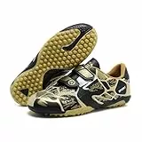 KUUK Fussballschuhe Kinder Kunstrasen Turf Fußballschuhe Hallenschuhe Für Jungen Mädchen AG FG TF Trainingsschuhe (166 Gold TF 35)