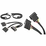 KabelDirekt – hochflexibles SATA Kabel + 7-Pin SATA 3 Datenkabel 6 Gbit/s + 7-Pin SATA 3 Datenkabel 6 Gbit/s & hochflexibles 4-Pin Molex auf 2X 4-Pin Molex Y-Kabel mit robuster Nylonummantelung, 30 cm