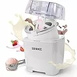 Duronic IM540 Eismaschine, kleine Eiscrememaschine für Softeis, 1,5 Liter Eisbereiter ohne Kompressor, Ice Machine für Eiscreme und Frozen Yoghurt