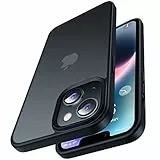 CASEKOO Matt Power für iPhone 14/13 Hülle [TOP Militärschutz] Stoßfeste Kratzfeste Schutzhülle (Anti-Fingerabdruck) Dünne Griffige Mattierte Handyhülle iPhone 14/13 Case Slim, Edel Schwarz