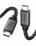 Silkland Zertifiziert USB4 Kabel mit Thunderbolt 4 Kabel, 40Gbps USBC Datenkabel, PD3.1 240W 48V 5A Ladekabel, 8K60Hz 4K144Hz Videokabel USBC für Macbook, Dock, SSD, Display, Galaxy S25 Ultra, 1m