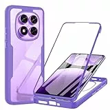 Hülle Kompatibel mit Xiaomi Redmi Note 14 Pro 5G 360 Grad Stoßfest Schutzhülle Rundumschutz Case mit Eingebautem Displayschutz Robust Bumper Durchsichtig Handyhülle für Redmi Note 14 Pro 5G , Lila