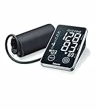 Beurer BM 58 Oberarm-Blutdruckmessgerät mit USB-Schnittstelle, zwei Benutzerspeicher für je 60 Messwerte, mit Arrhythmie-Erkennung und Risikoindikator, für Oberarmumfänge von 22-30 cm | 1er Pack
