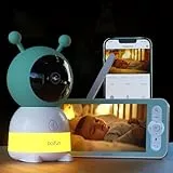 BOIFUN Babyphone mit Kamera 2K/3MP, Intelligentes Nachtlicht, 5 Zoll WLAN Video babyfone PTZ 360°, 4×Zoom, Bewegungsverfolgung, IR Nachtsicht, Weinen/Bewegungs/Geräuscherkennung, Temperaturerkennung