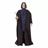 Mattel Harry Potter - Professor Snape Puppe (ca. 30 cm), mit schwarzer Jacke, Umhang und Zauberstab, Geschenk für Kinder ab 6 Jahren GNR35