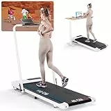 Superun Raceable Walking Pad Klappbar, Laufband für Zuhause 136 kg, Klappbares Laufband Unter dem Schreibtisch mit APP-Steuerung, Laufband Schreibtisch mit Multi-Runner-Rennen