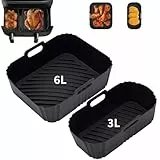 2 Stück Heißluftfritteuse Zubehör für Philips Airfryer Dual Basket 3000-serie 6L/3L, Silikonform Airfryer Zubehör Heißluftfritteuse Zubehör für philips dual basket airfryer 3000 Serie z (Na350)