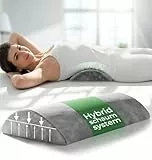 WELL B4 Ergonomisches Lendenwirbelkissen für Bett & Sofa - Lendenkissen zur Rückenstütze im Liegen - Lordosekissen für die Lendenwirbelsäule - Rücken Lendenstützkissen, Lumbar Support Pillow - GRAU