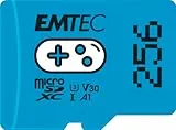 Emtec Gaming ECMSDM256GXCU3G MicroSD-Karte 256 GB Schreibgeschwindigkeit 95 MB/s Lesegeschwindigkeit 100 MB/s Blau
