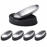 5 Packungen Edelstahl-Seifenhalter, magischer Metall-Geruchsentferner, zum Entfernen von Fischen, Knoblauch, Zwiebelgeruch von Hand