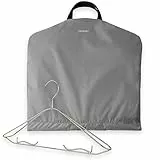 DEGELER SkyHanger - Kleidersack mit einzigartigem Titan-Kleiderbügel für Damen & Herren - durchdachte Anzugtasche für knitterfreies Reisen - leichtes & wasserabweisendes Nylon - Silbergrau
