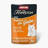 animonda Vom Feinsten Adult Raffinesse Katzenfutter in Gelee mit Huhn und Pute (24 x 85 g), Nassfutter mit Taurin und Vitamin D3, ohne Zusatz von Soja, Zucker und Konservierungsstoffen