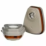 3M 6002 CR Ersatzfilter für Farbspritzarbeiten 6002CR – Austauschfilter mit Schutzstufe A2P2 für 3M Halbmasken für Farbspritz- & Maschinenschleifarbeiten – 1 Filter mit Doppel-Atemventil, 18 x 9 x 24 cm