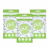 PUR Gum | Zuckerfreier Kaugummi | Mit Xylit | Vegan, Aspartamfrei & Glutenfrei | Natürlicher Kaugummi Mit Coolmint-Geschmack, 55 Stück (3er Pack)