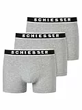 Schiesser Herren 3 Pack Boxershorts Bio Baumwolle Multipack - 95/5 Organic, grau-Mel._173983, 6/ L