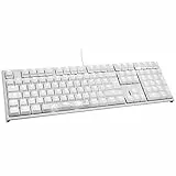Ducky One 2 White Edition PBT Gaming Tastatur, MX-Blue, weiße LED-Beleuchtung - weiß