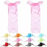 Classicseali 12 Paar Bunte Schnürsenkel Chiffon,2.6CM Schnürsenkel Satin,Leicht und Langlebig,Flachsenkel Ribbon Shoelaces für Turnschuhe,Sportschuhe,Skateschuhe,Stiefel,Ballerinas Pumps,12 Farben