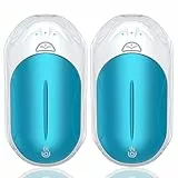 Handwärmer Elektrisch 2 Pack, OUTJUT Handwärmer Wiederaufladbar 6000mAh Tragbare Taschenwärmer USB Hand Warmers 3 Heizmodi Schnelles Aufheizen, Outdoor Sport, Golf, Camping im Winter