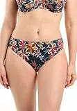 Sans Complexe Damen Staytation Badeanzug, tiefer Beinabschluss, Floral Print Blue, 44/46