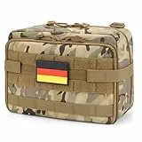 Jueachy Molle Tasche, Doppelte Schicht Taktische Tasche EDC Molle Pouch Große Molle Zubehör Admin Tasche Erste Hilfe Taktische Hüfttaschen Gürteltasche Reiseapotheke Tasche für Camping Wandern