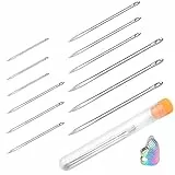 13 Stück Leder Nähnadeln Set, 4 Größen Scharfe Dreiecksnadel, Leder Hand Nähen Nadeln, Handnähnadel Kit für Polster, Teppich Leinwand Reparatur Polster Nähnadeln