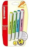 STABILO - Textmarker - swing cool - 4er Pack - grün, gelb, blau, pink