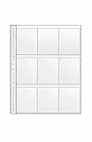 VELOFLEX 5349000 - Sammelhülle mit 9 Taschen, DIN A4, Kartentasche, Ausweishülle, glasklar, 100 Stück