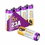 GP Extra 23A 12V Batterie A23 V23GA | 5 Stück Alkaline Batterien 12 Volt | quecksilberfrei, Lange Lebensdauer – für Fernbedienung, Funktürklingel, Sicherheitssysteme u.v.m.