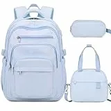 DIGOBAY Lässiger Rucksack mit mehreren Taschen, Blau, Traditionelle Rucksäcke