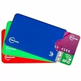 fouraces 3X RFID Blocker Schutzhülle Sicherheit gegen Datenklau - NFC Hülle - Kartenhülle für Kreditkarten und EC Karten, EC Kartenhülle für Bankkarten