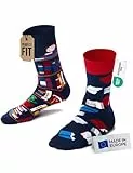 Many Mornings Bunte lustige Socken für Damen und Herren Größe 39-42 Bücher-Motiv