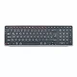 Contour Balance Keyboard | Bluetooth Tastatur kabellos mit USB Dongle| QWERTZ Layout | Super Flache Funktastatur | Nummernblock + Mediatasten | Für Zuhause und Arbeit | Für Windows und Mac