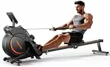 YOSUDA Upgrade Rudergerät für Zuhause, 16-stufiges HIGH-Power Magnetwiderstand (bis 41kg), APP & Bluetooth für Interaktive Workouts, Geräuschlos, Bis 160 kg, Platzsparend faltbar, Rowing Machine