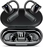 Hendari Open Ear Kopfhörer Bluetooth 5.3,Bluetooth Sport Kopfhörer, LED-Anzeig, 75 Stunden Spielzeit, Tiefer Bass Wireless Earbud, Wireless Earbuds mit 4 Mikrofon, IPX5 wasserdicht für Fahren, Arbeit