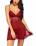 Avidlove Bodysuit Women Nachthemd Damen Sexy Desusse Für Frauen Sexy Unterwäsche Damen Weinrot XXL