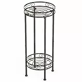 Bomclap Metall Pflanzenständer, 70 x 30 cm Blumenständer Pflanzenständer für den Innenbereich, 2-stufige Hoher Blumentopf Ständer Blumentopfhalter für Drinnen & Draußen, Bronze