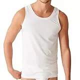 Schiesser Herren Ohne Arm Atmungsaktiv - Long Life Soft Unterhemd, Weiß, XL EU