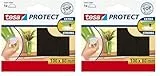 tesa Protect Filzgleiter, rechteckig, 100mm:80mm, braun, 1 Stück (Packung mit 2)